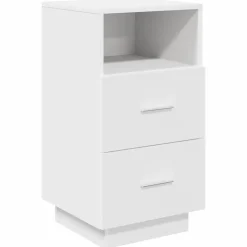 vidaXL Nachtkastje met 2 lades 36x36x68 cm wit