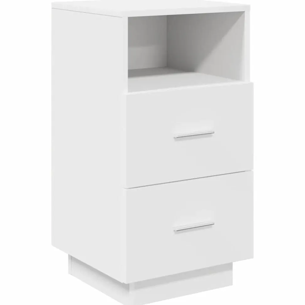 vidaXL Nachtkastje met 2 lades 36x36x68 cm wit