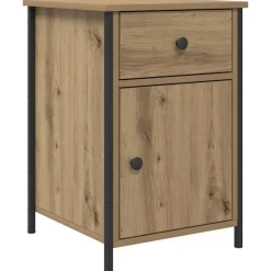 vidaXL Nachtkastje met lade Artisan Eiken 40 x 42 x 60 cm Bewerkt hout