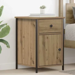 vidaXL Nachtkastje met lade Artisan Eiken 40 x 42 x 60 cm Bewerkt hout