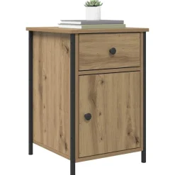 vidaXL Nachtkastje met lade Artisan Eiken 40 x 42 x 60 cm Bewerkt hout
