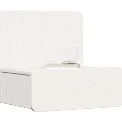 vidaXL Nachtkastje met lade Wit 44 x 32,5 x 40 cm Massief grenenhout