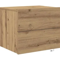 vidaXL Nachtkastje met lade Artisan Eiken 50 x 39 x 41 cm Bewerkt hout