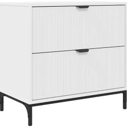 vidaXL Nachtkastje met lade Wit 63.5 x 36 x 61 cm Bewerkt hout