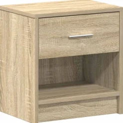 vidaXL Nachtkastje met lade 39x28x41 cm sonoma eikenkleurig