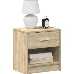 vidaXL Nachtkastje met lade 39x28x41 cm sonoma eikenkleurig