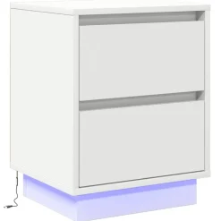 vidaXL Nachtkastje met lade Wit 39 x 34,5 x 50 cm Bewerkt hout