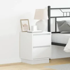 vidaXL Nachtkastje met lade Wit 39 x 34,5 x 50 cm Bewerkt hout