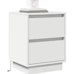 vidaXL Nachtkastje met lade Wit 39 x 34,5 x 50 cm Bewerkt hout