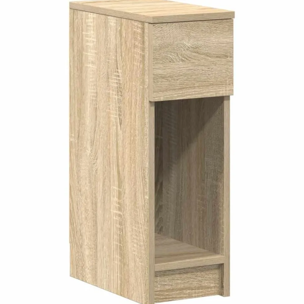 vidaXL Nachtkastje met lade 20x36x60 cm sonoma eikenkleurig