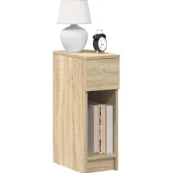 vidaXL Nachtkastje met lade 20x36x60 cm sonoma eikenkleurig