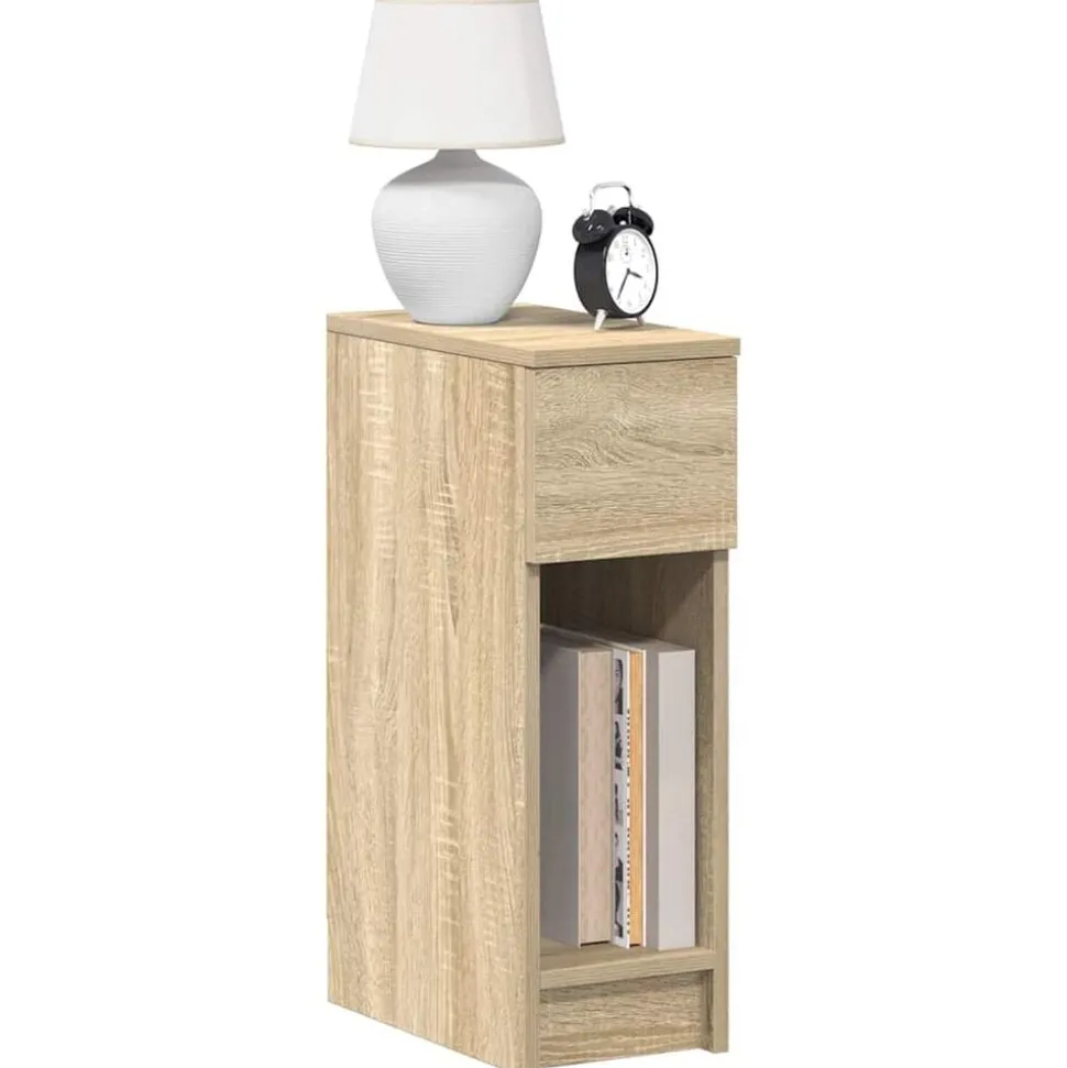 vidaXL Nachtkastje met lade 20x36x60 cm sonoma eikenkleurig
