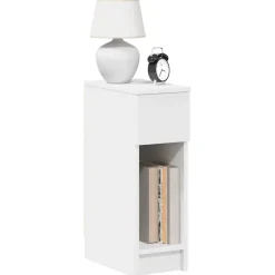 vidaXL Nachtkastje met lade 20x36x60 cm wit