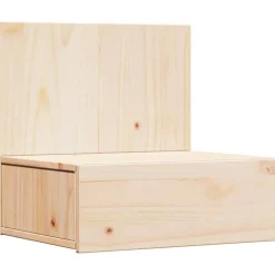 vidaXL Nachtkastje met lade Bruin 42 x 32,5 x 40 cm Massief grenenhout
