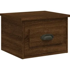 vidaXL Nachtkastje wandgemonteerd 41,5x36x28 cm bruin eikenkleurig