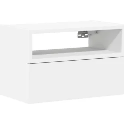 vidaXL Nachtkastje wandgemonteerd 45x26x28,5 cm wit