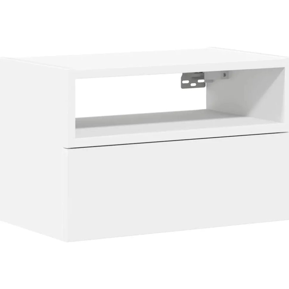 vidaXL Nachtkastje wandgemonteerd 45x26x28,5 cm wit