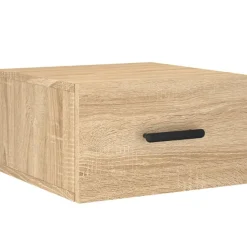 vidaXL Nachtkastje wandgemonteerd 35x35x20 cm sonoma eikenkleurig