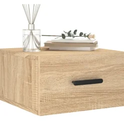 vidaXL Nachtkastje wandgemonteerd 35x35x20 cm sonoma eikenkleurig