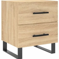vidaXL Nachtkastje 40x35x47,5 cm bewerkt hout sonoma eikenkleurig