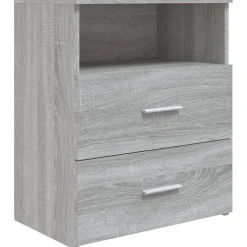 vidaXL Nachtkastje 50x32x60 cm grijs sonoma eikenkleurig