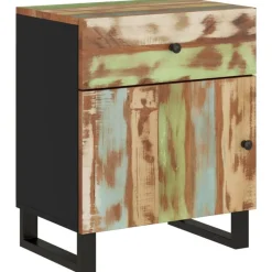 vidaXL Nachtkastje 50x33x60 cm massief gerecycled hout en bewerkt hout