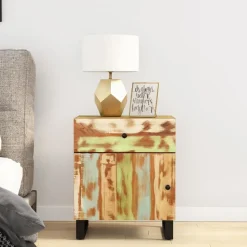 vidaXL Nachtkastje 50x33x60 cm massief gerecycled hout en bewerkt hout