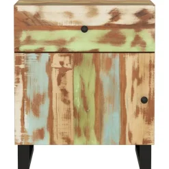 vidaXL Nachtkastje 50x33x60 cm massief gerecycled hout en bewerkt hout