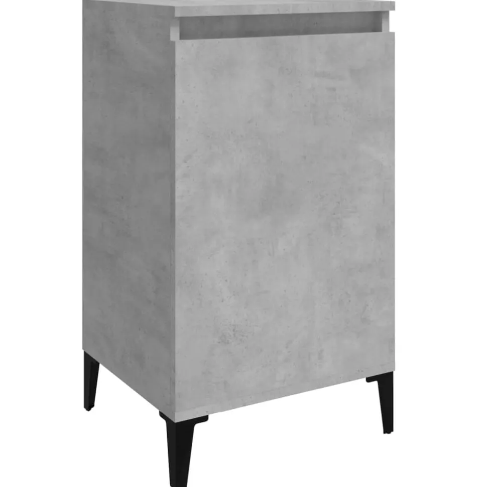 vidaXL Nachtkastje 40x35x70 cm bewerkt hout betongrijs