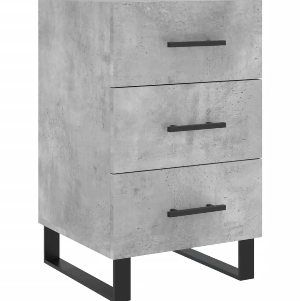 vidaXL Nachtkastje 40x40x66 cm bewerkt hout betongrijs