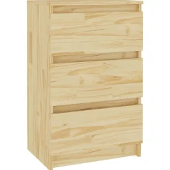 vidaXL Nachtkastje 40x29,5x64 cm massief grenenhout