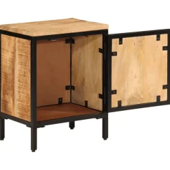 vidaXL Nachtkastje 40x30x52,5 cm massief ruw mangohout