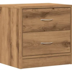 vidaXL Nachtkastje 40x30x40 cm bewerkt hout artisanaal eikenkleurig