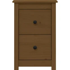 vidaXL Nachtkastje 40x35x61,5 cm massief grenenhout honingbruin