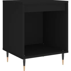 vidaXL Nachtkastje 40x35x50 cm bewerkt hout zwart