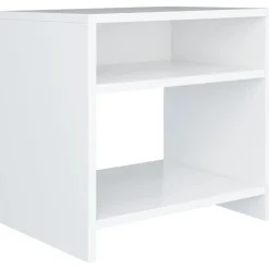 vidaXL Nachtkastje 40x30x40 cm bewerkt hout wit