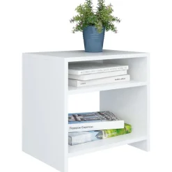 vidaXL Nachtkastje 40x30x40 cm bewerkt hout wit