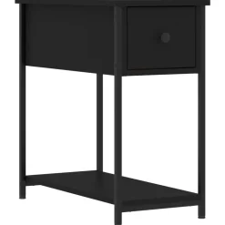 vidaXL Nachtkastje 30x60x60 cm bewerkt hout zwart