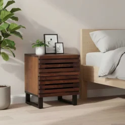 vidaXL Nachtkastje 40x34x46 cm massief mangohout