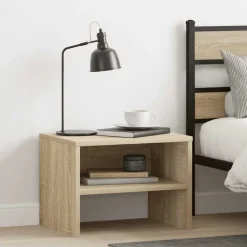 vidaXL Nachtkastje 40x30x30 cm bewerkt hout sonoma eikenkleurig