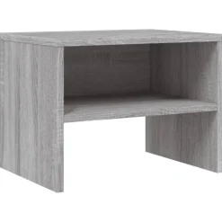vidaXL Nachtkastje 40x30x30 cm bewerkt hout grijs sonoma eikenkleurig
