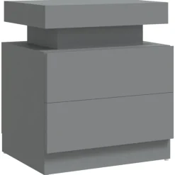 vidaXL Nachtkastje 45x35x52 cm bewerkt hout grijs