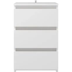 vidaXL Nachtkastje 40x35x62,5 cm bewerkt hout wit