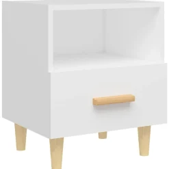 vidaXL Nachtkastje 40x35x47 cm wit
