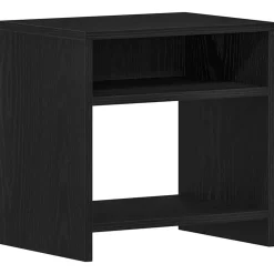 vidaXL Nachtkastje 40x30x40 cm spaanplaat zwart eikenkleurig