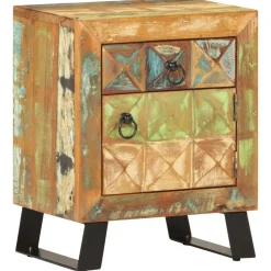 vidaXL Nachtkastje 40x30x50 cm massief gerecycled hout