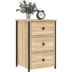vidaXL Nachtkastje 40x36x60 cm bewerkt hout sonoma eikenkleurig