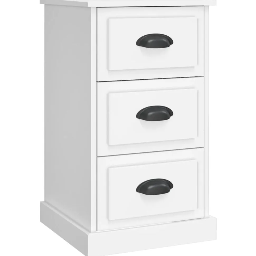 vidaXL Nachtkastje 39x39x67 cm bewerkt hout wit