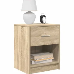 vidaXL Nachtkastjes 2 st met lade 40x34x50 cm sonoma eikenkleurig