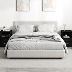 vidaXL Nachtkastjes 2 st 43x36x60 cm zwart